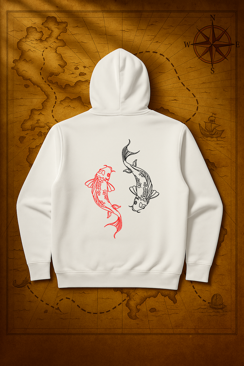 Koi Fish Yin Yang  Hoodie