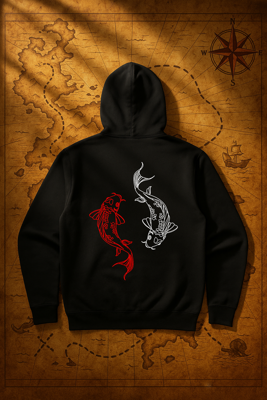 Koi Fish Yin Yang  Hoodie