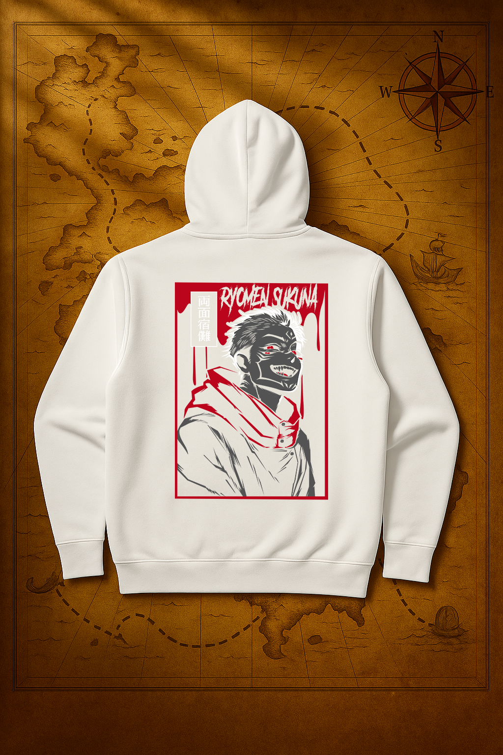 Sukuna Red Black Hoodie