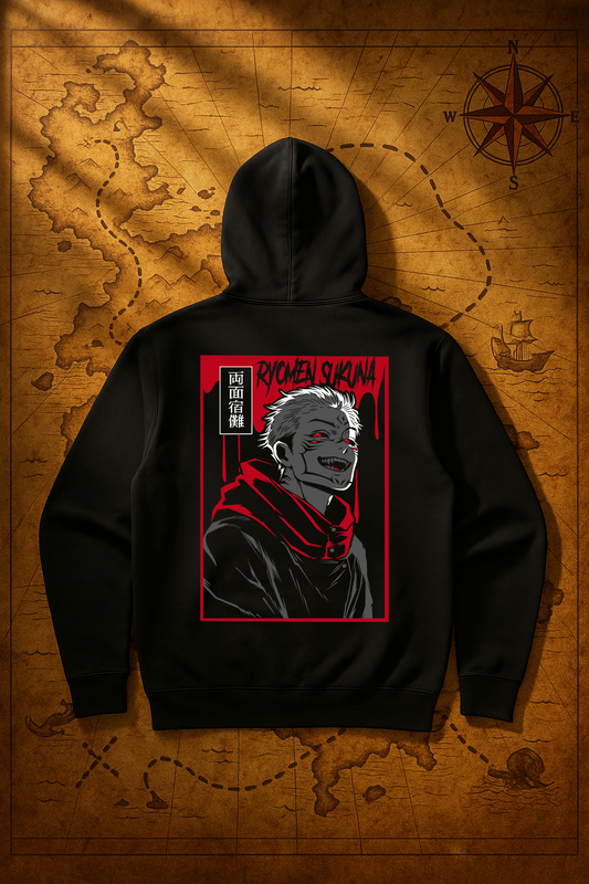 Sukuna Red Black Hoodie