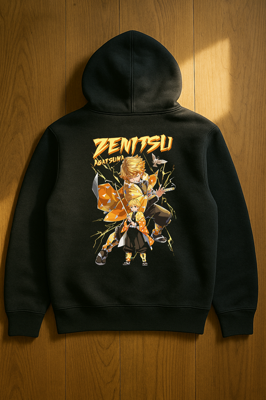 Zenitsu Agatsuma Hoodie ⚡ – Demon Slayer Collection